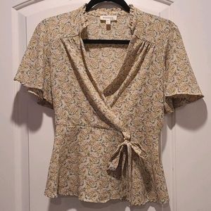 monteau floral wrap blouse ♧